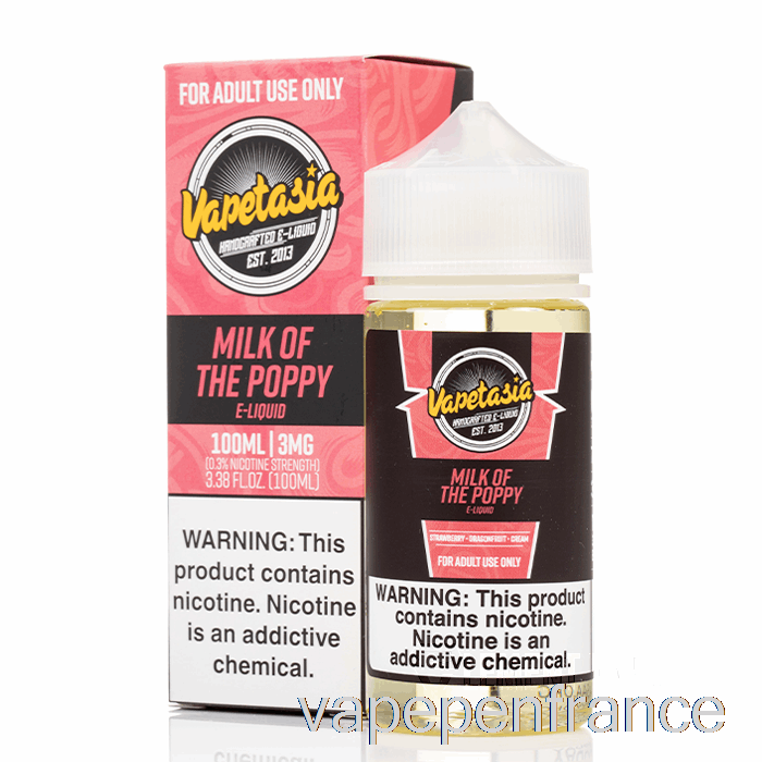 Lait De Coquelicot - Vapetasia - Stylo Vape 100ml 6mg